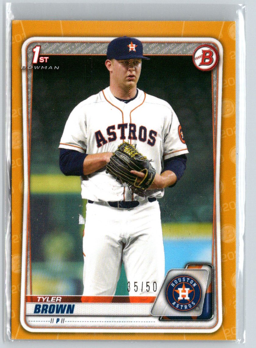 2020 Bowman Draft #BD-21 Tyler Brown Gold #/50 E21