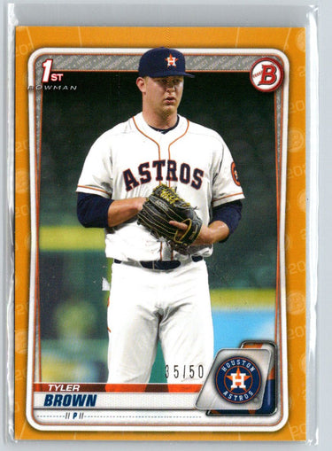 2020 Bowman Draft #BD-21 Tyler Brown Gold #/50 E21