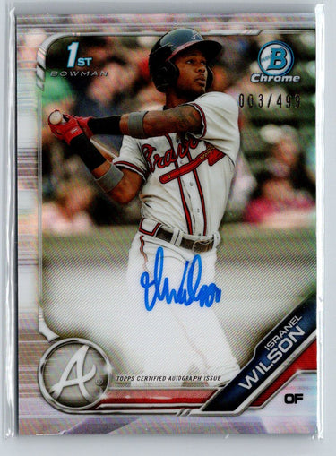 2019 Bowman #CPA-IW Isranel Wilson Chrome Prospect Auto Refractor #/499 E21