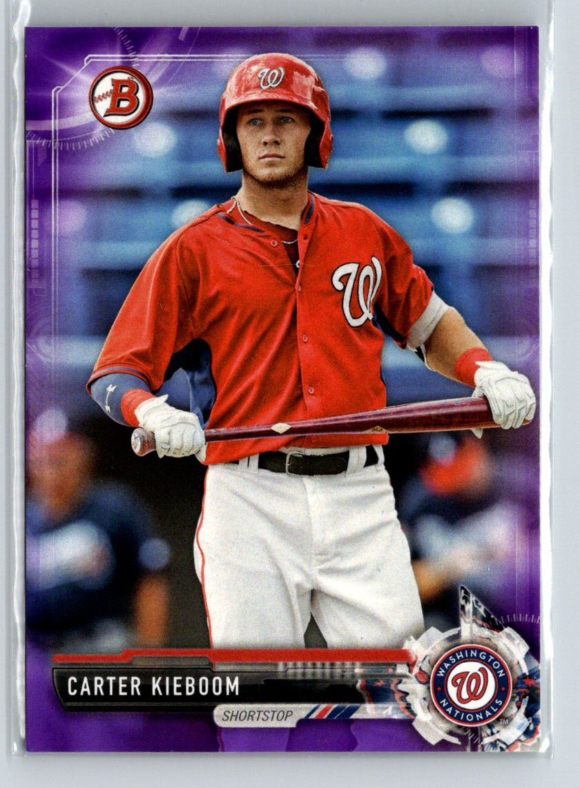 2017 Bowman Draft #BD-52 Carter Kieboom Purple #/250 E21