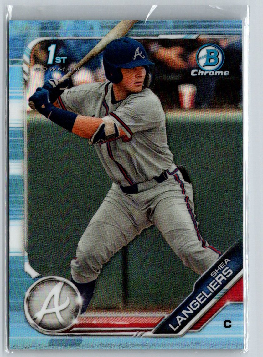 2019 Bowman Draft #BDC-67 Shea Langeliers Chrome Sky Blue Refractor E22
