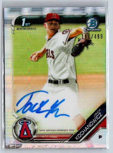 2019 Bowman Draft Jack Kochanowicz Chrome Draft Auto Refractor #/499 E22