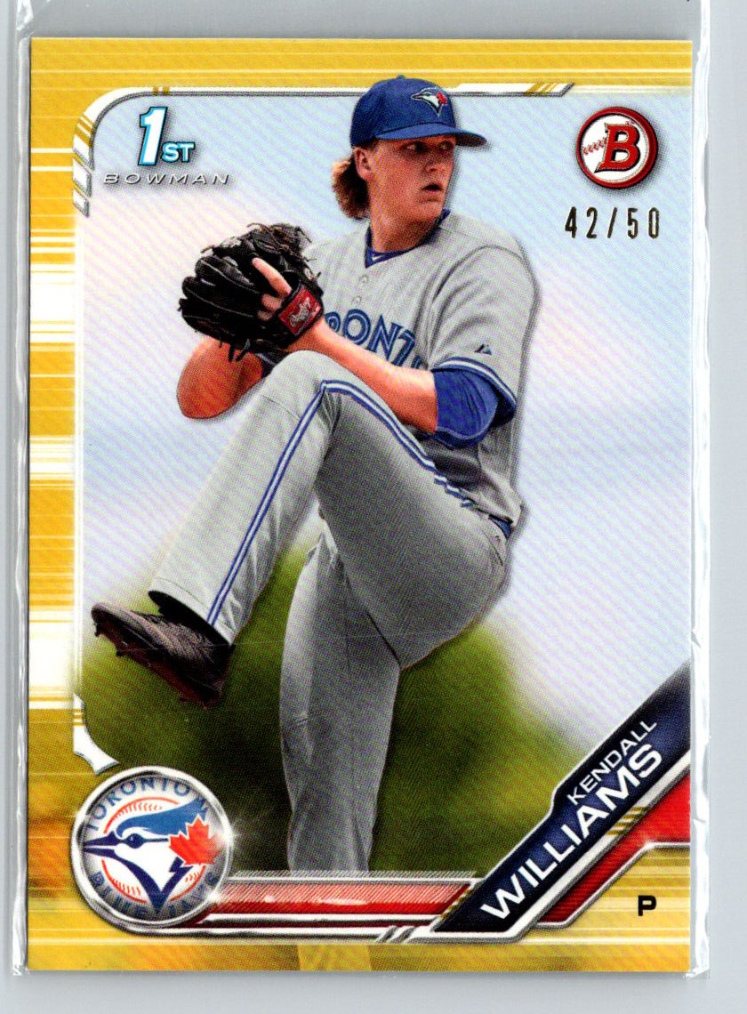 2019 Bowman Draft #BD-199 Kendall Williams Gold #/50 E21