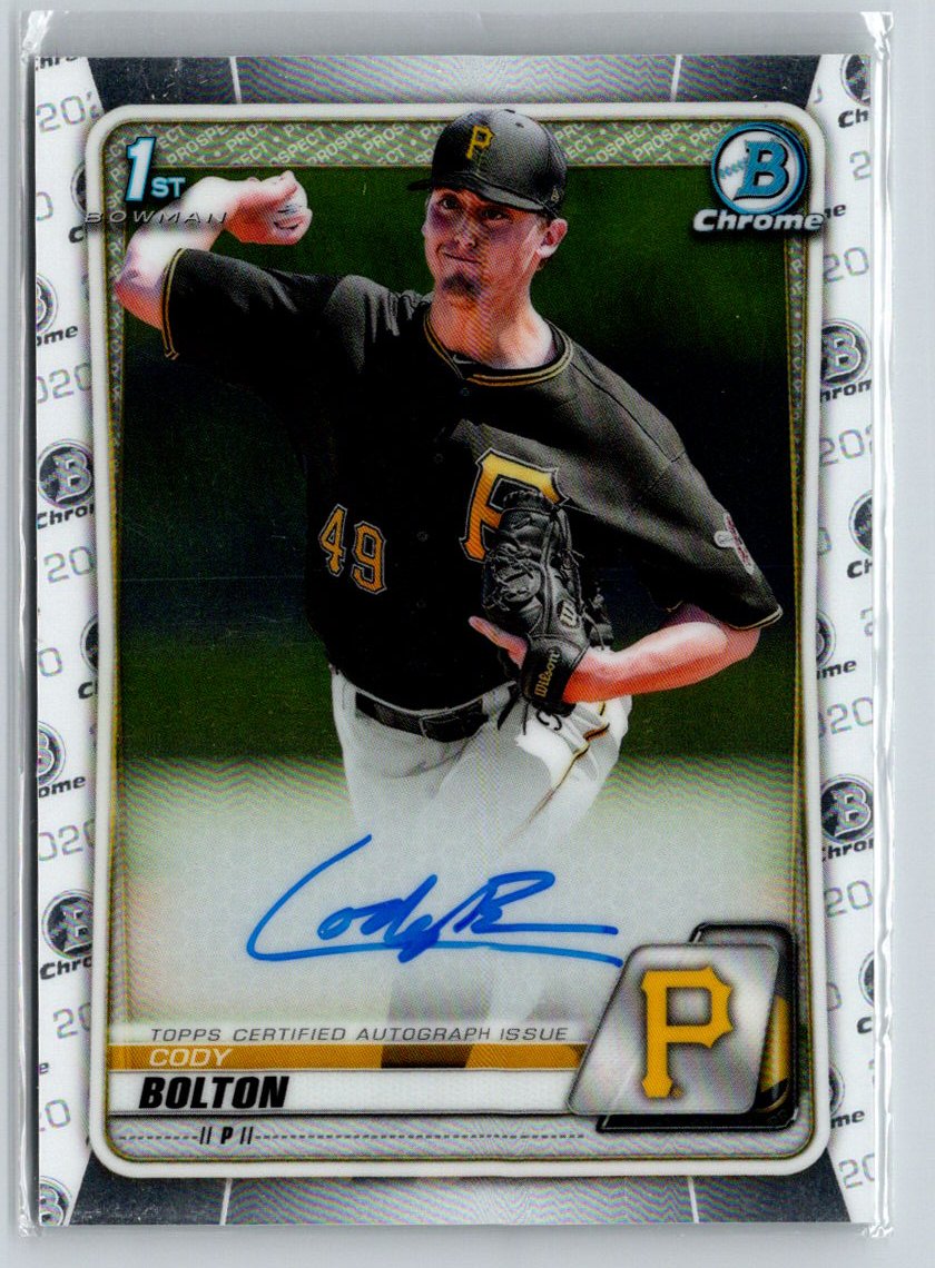 2020 Bowman Chrome #CPA-CB Cody Bolton Prospect Autographs E22