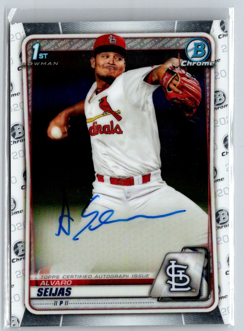 2020 Bowman #CPA-AS Alvaro Seijas Chrome Prospect Autographs E22