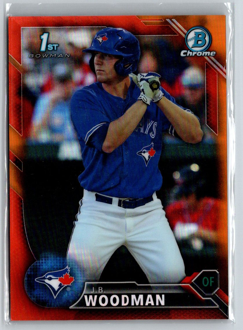 2016 Bowman Draft #BDC-88 J.B. Woodman Chrome Orange Refractor #/25 E21