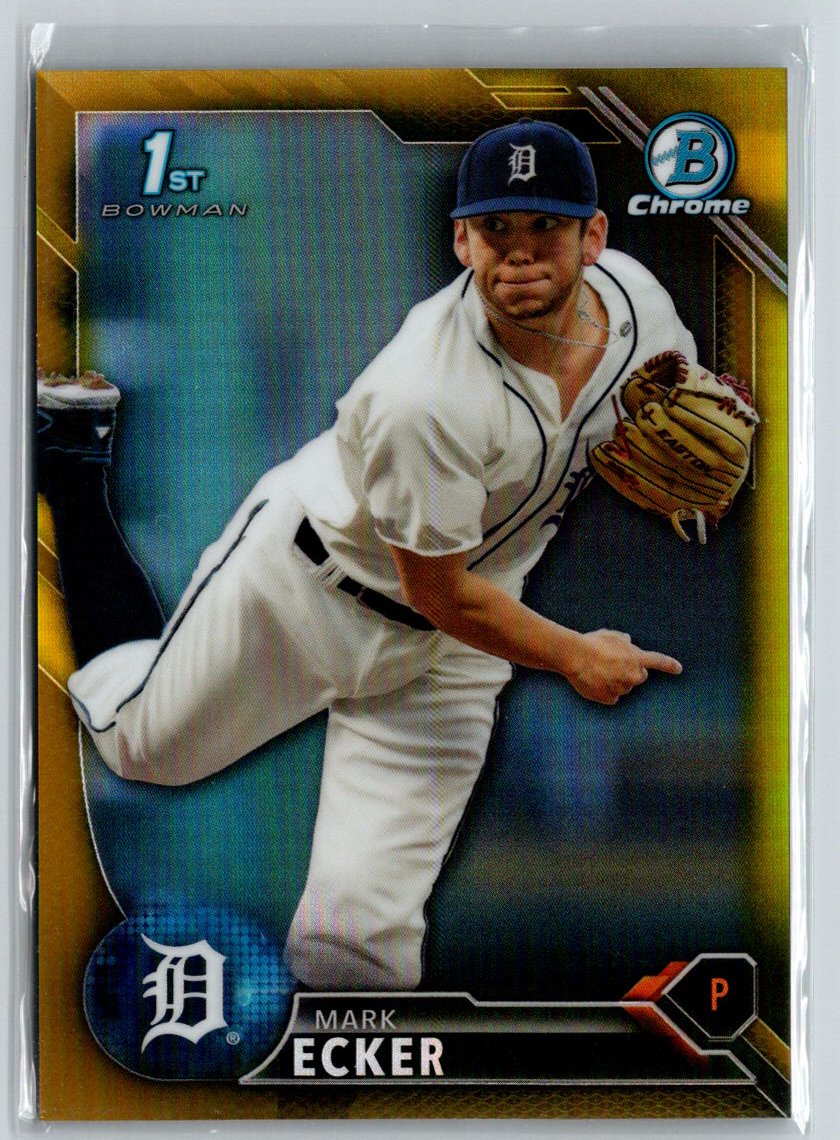 2016 Bowman Draft #BDC-114 Mark Ecker Chrome Gold Refractor #/50 E21