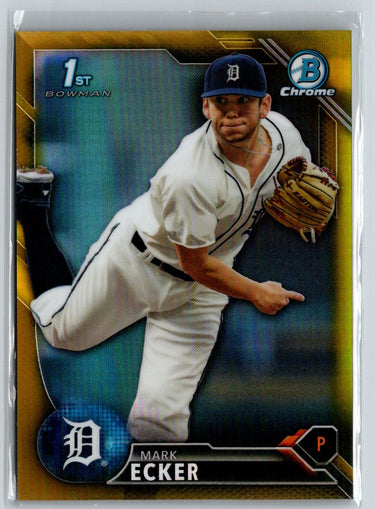 2016 Bowman Draft #BDC-114 Mark Ecker Chrome Gold Refractor #/50 E21