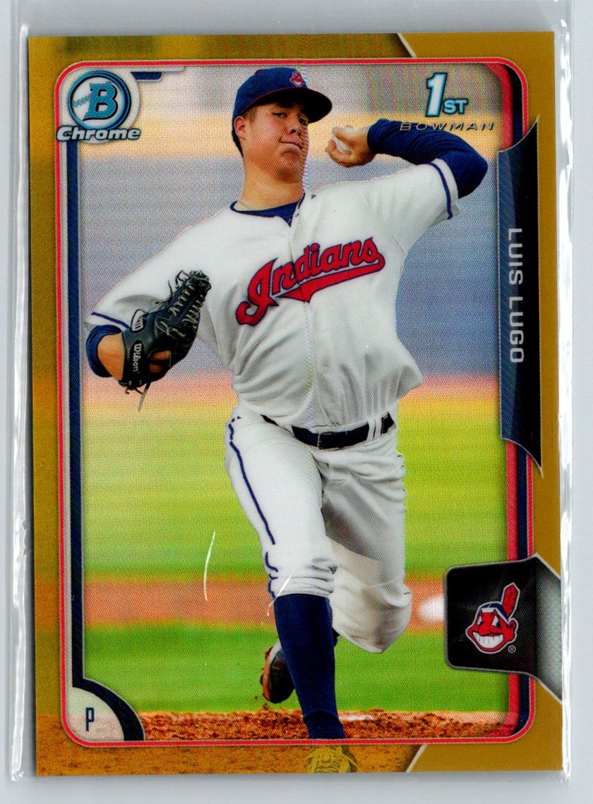 2015 Bowman - Chrome Prospects Gold Refractors #BCP29 Luis Lugo #/50 E21