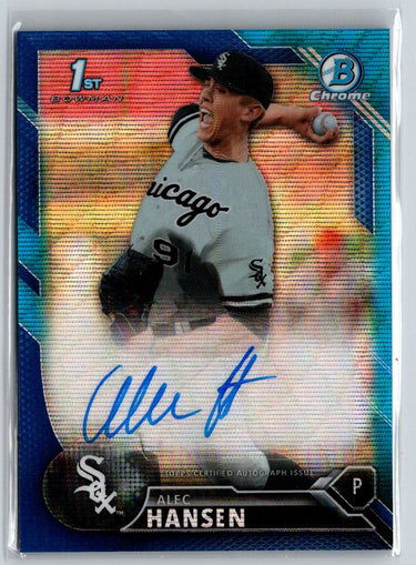 2016 Bowman Draft Alec Hansen Chrome Auto Blue Refractor #/150 E22