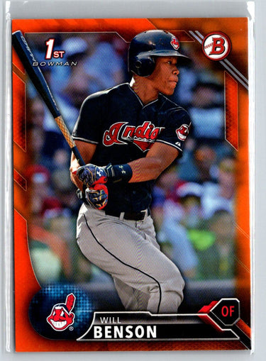 2016 Bowman Draft #BD-80 Will Benson Orange Border #/25 E21