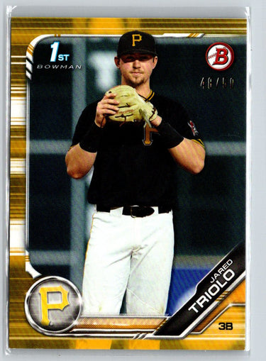 2019 Bowman Draft #BD-161 Jared Triolo Gold #/50 E21