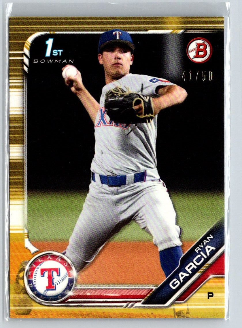 2019 Bowman Draft #BD-148 Ryan Garcia Gold #/50 E21