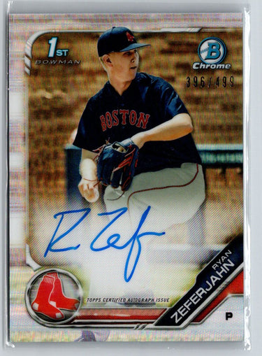 2019 Bowman Draft #CDA-RZ Ryan Zeferjahn Chrome Auto Refractor #/499 E23