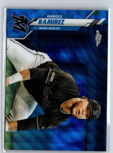 2020 Topps Chrome #106 Harold Ramirez Blue Wave Refractor #/75 E23