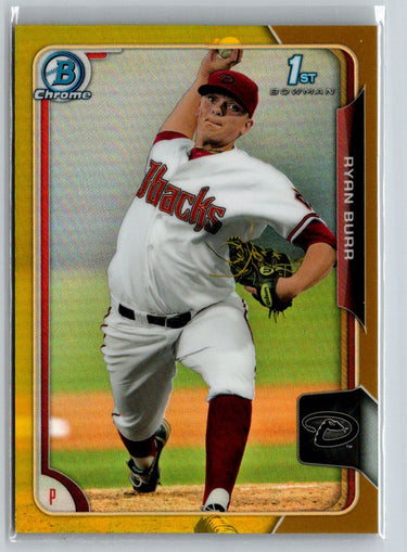 2015 Bowman Draft #60 Ryan Burr Chrome Gold Refractors #/50 E23