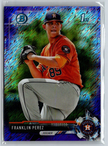 2017 Bowman Chrome #BCP221 Franklin Perez Prospects Purple Shimmer Refractor E23