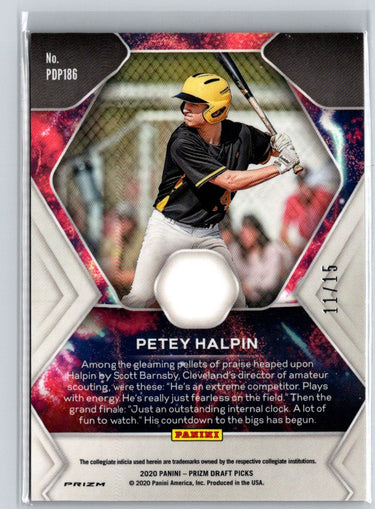 2020 Panini Prizm #PDP186 Petey Halpin Navy Blue Kaleidoscope #/15 E23