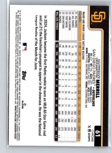 2025 Topps Chrome #61 Jackson Merrill E23