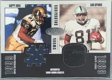2003 Fleer Hot Prospects Torry Holt Tim Brown Sweet Selections Jerseys #/325 D7