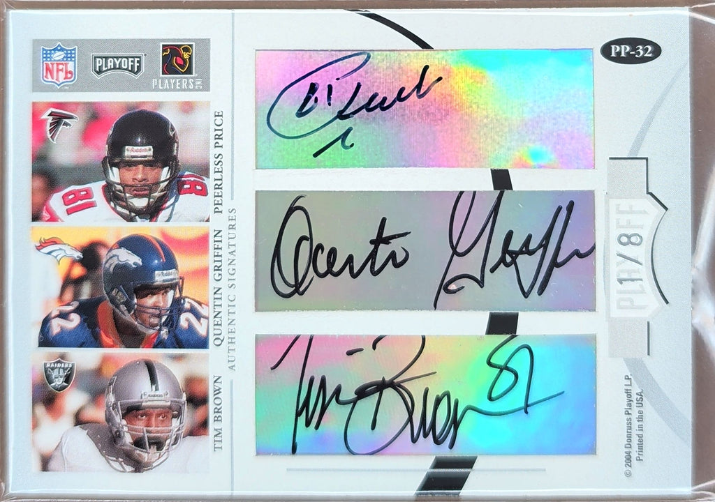 2004 Prime Signatures Griese Griffin Tim Brown Moulds Lelie Auto #/8 D10