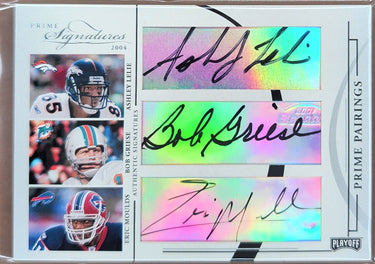2004 Prime Signatures Griese Griffin Tim Brown Moulds Lelie Auto #/8 D10