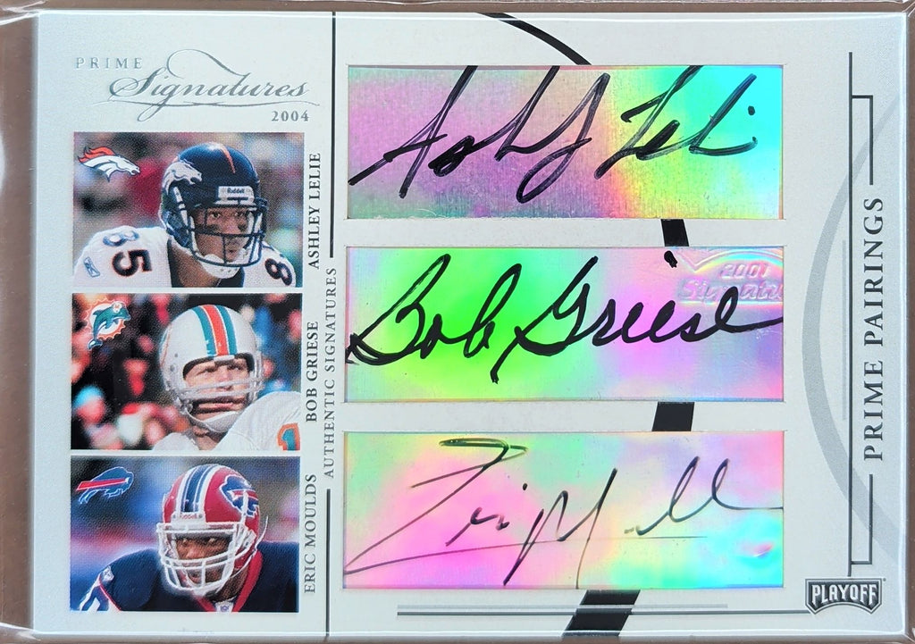 2004 Prime Signatures Griese Griffin Tim Brown Moulds Lelie Auto #/8 D10