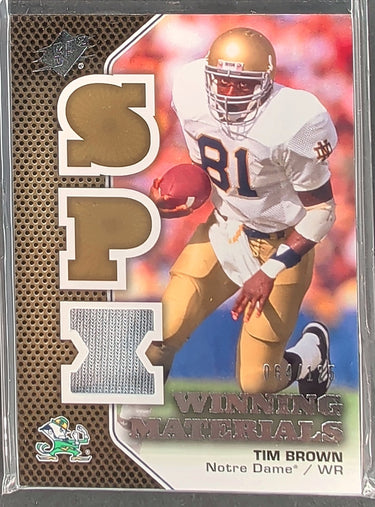 2010 SPx #WMP-TB Tim Brown Winning Materials Patch #/125 D19