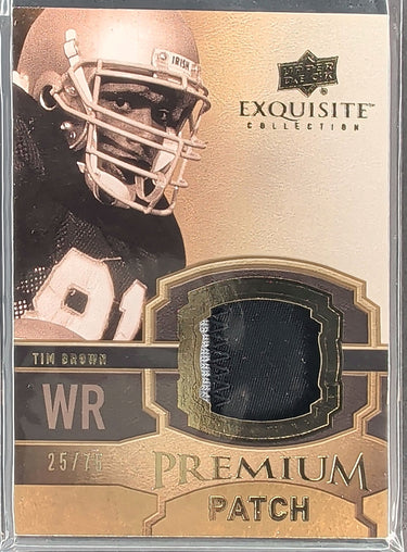 2010 Upper Deck Exquisite Collection #EPP-TB Tim Brown Premium Patch #/75 D20