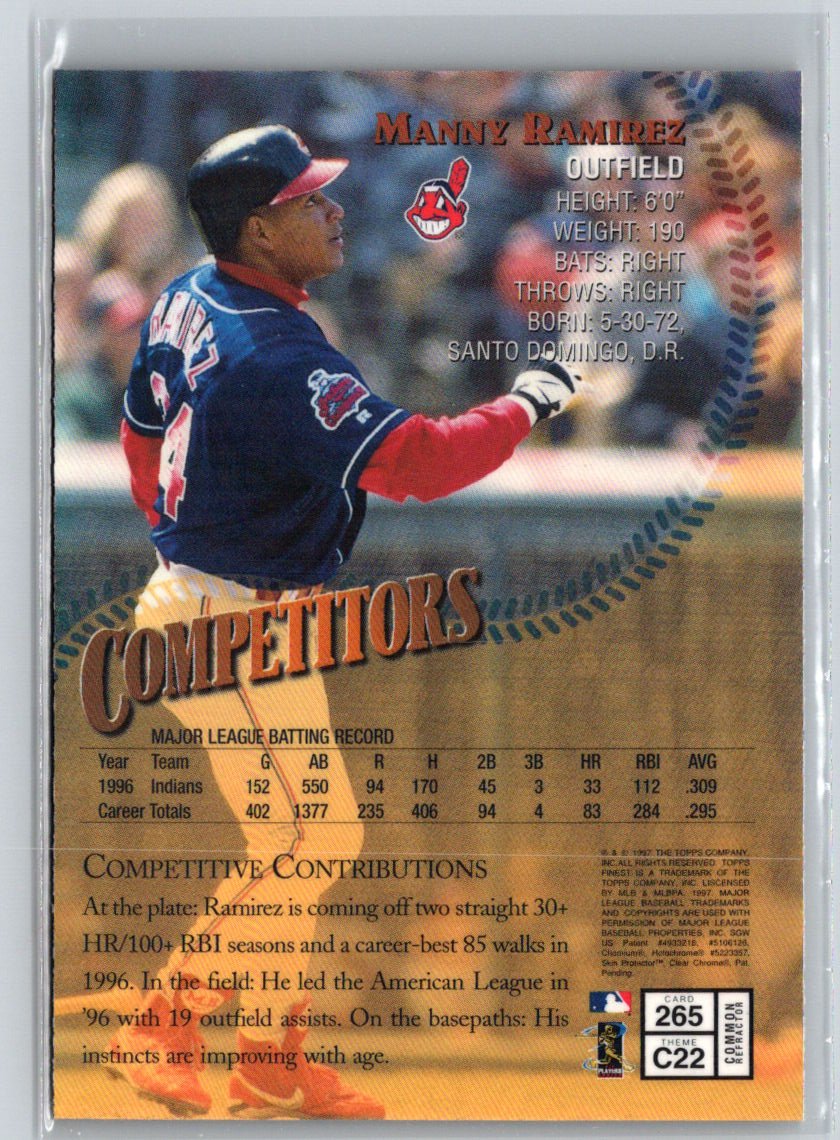1997 Finest #265 Manny Ramirez Refractors F1
