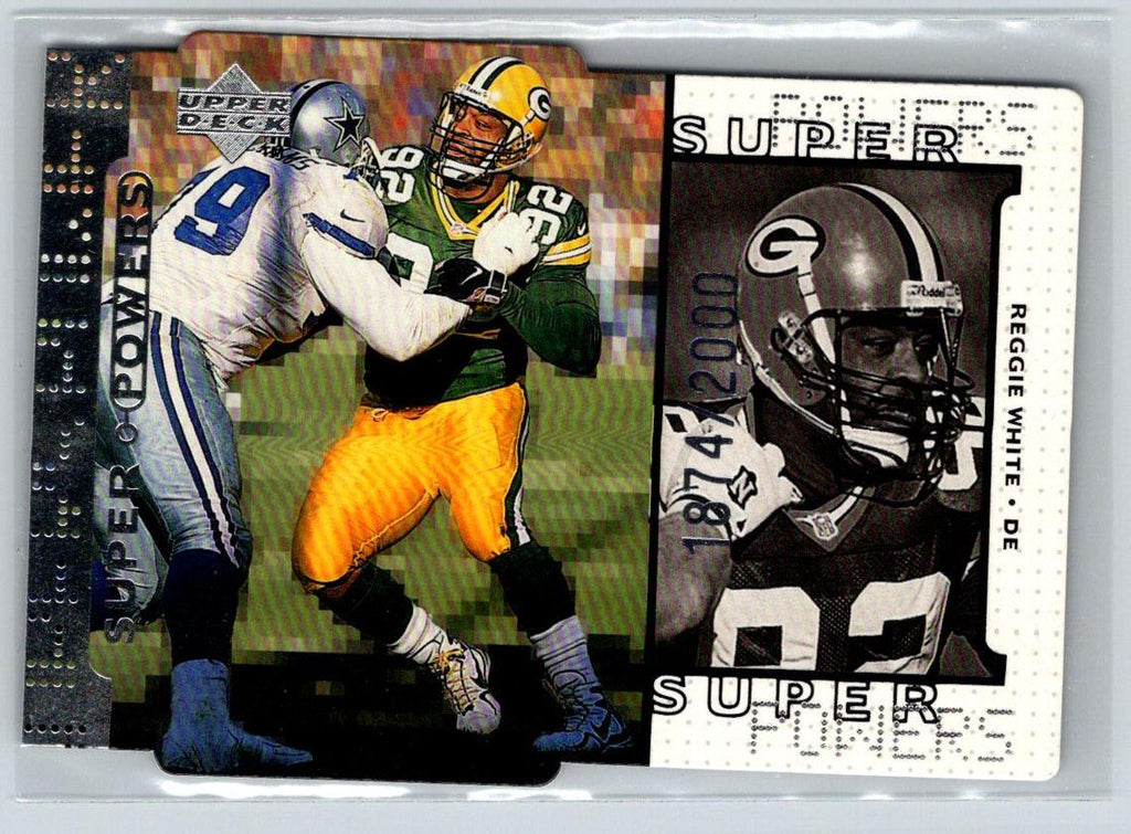 1998 Upper Deck #S29 Reggie White Super Powers Tier 1 (Quantum Silver) #/2000 F1