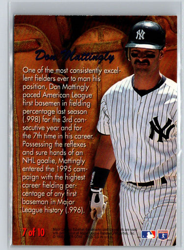 1995 Fleer Update #7 Don Mattingly Smooth Leather F1
