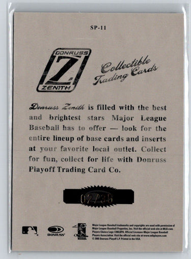 2005 Donruss Studio #SP-11 Gary Sheffield Portraits Zenith White B/W #/35 F2