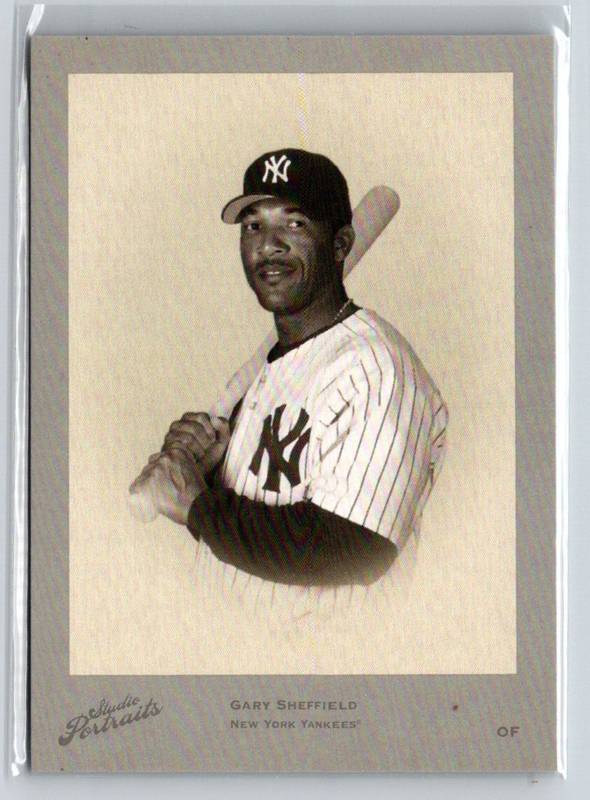 2005 Donruss Studio #SP-11 Gary Sheffield Portraits Zenith White B/W #/35 F2