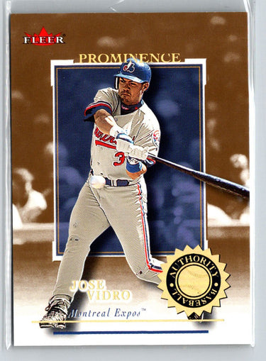 2001 Fleer Authority #20 Jose Vidro Prominence #/125 F2