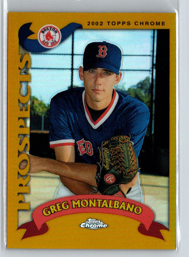 2002 Topps Chrome #690 Greg Montalbano Gold Refractors F2