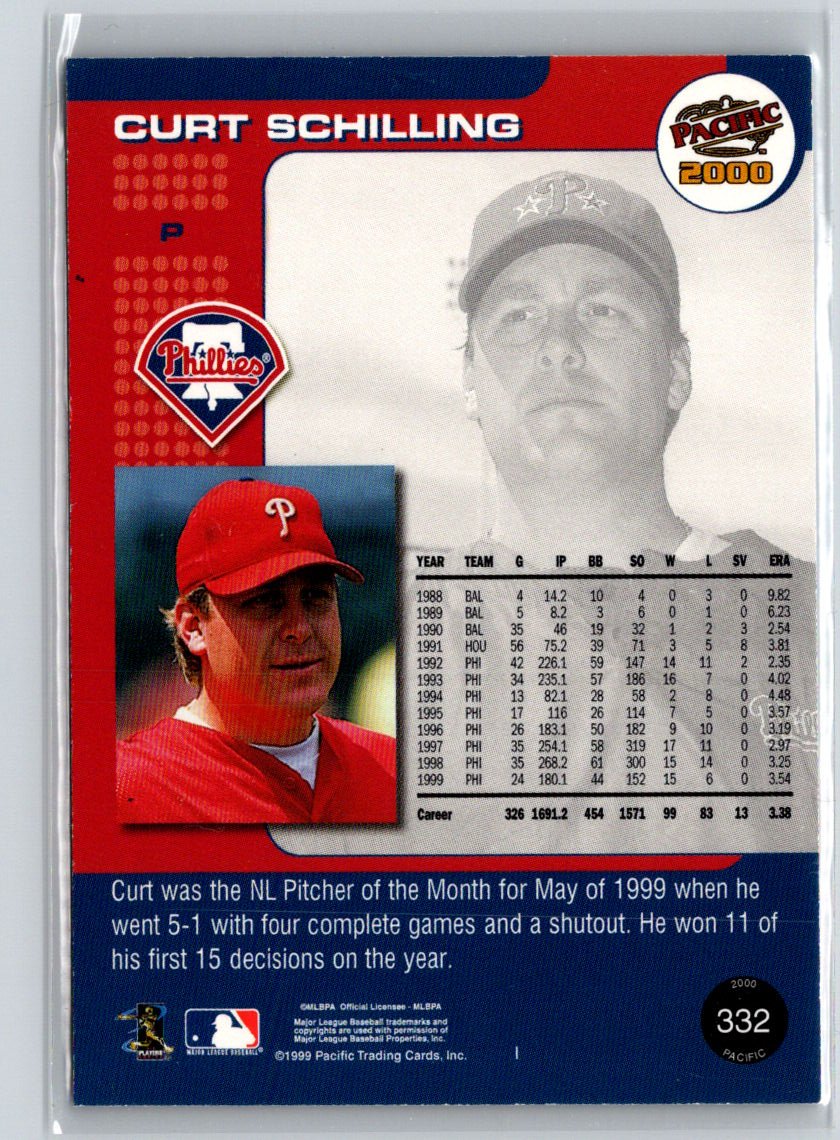 2000 Pacific #332 Curt Schilling Gold #/199 F2