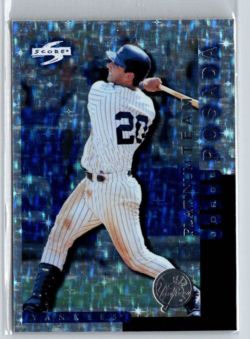 1998 Score New York Yankees #15 Jorge Posada Platinum Team F2