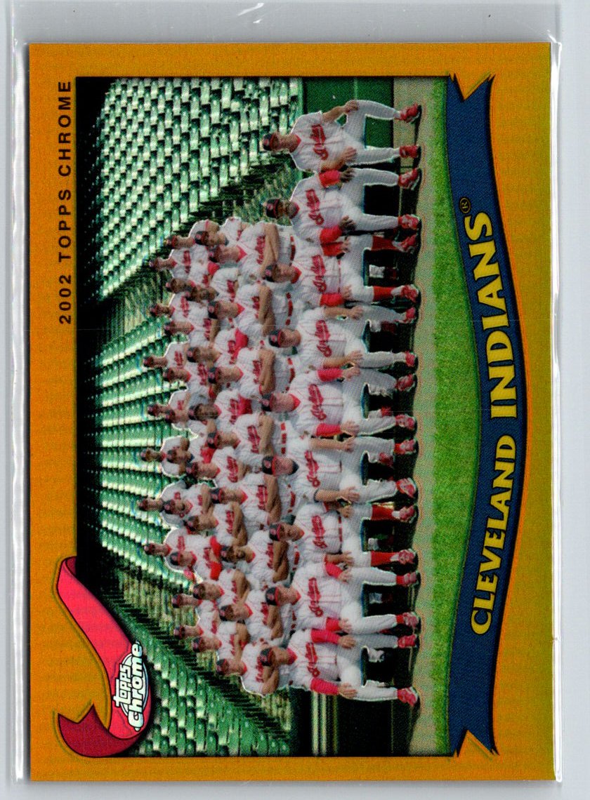 2002 Topps Chrome #649 Cleveland Indians Gold Refractors F2