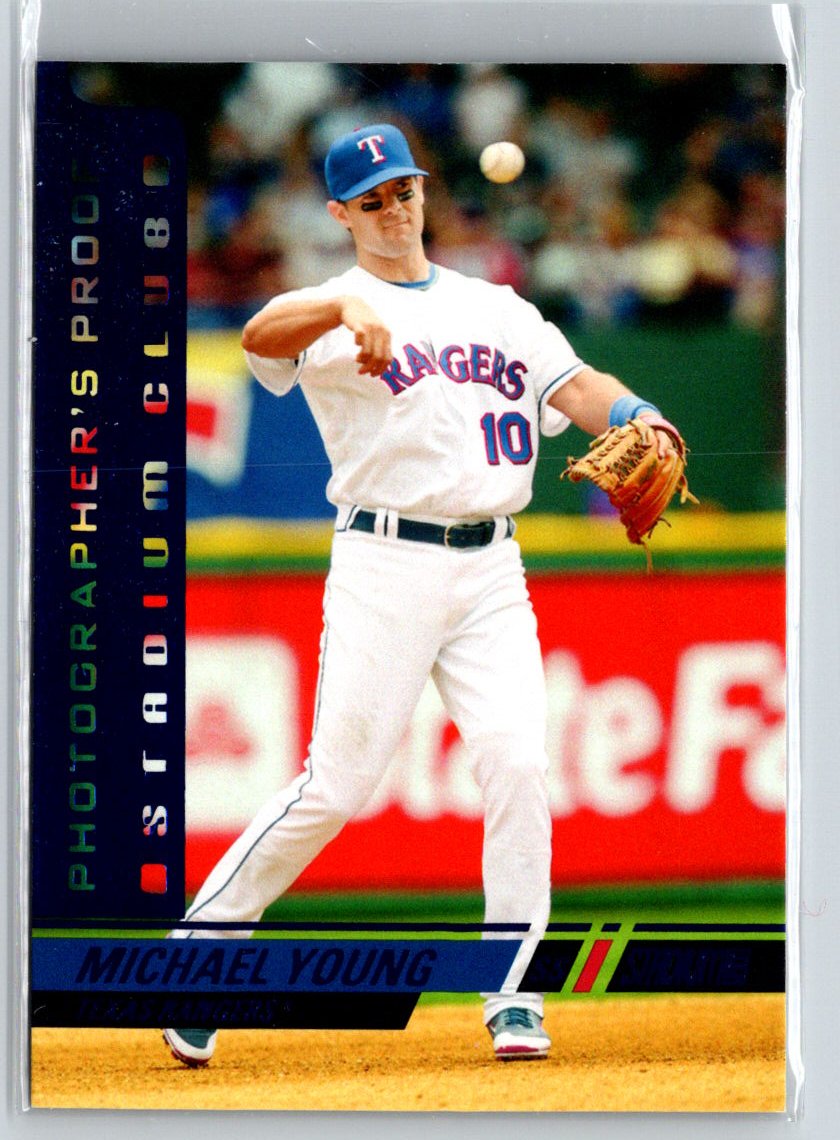 2008 Stadium Club #18 Michael Young Photographer's Proof Blue #/99 F2