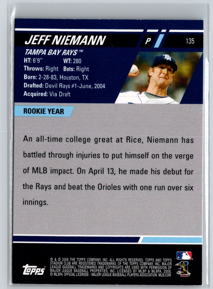 2008 Stadium Club #135 Jeff Niemann First Day Issue Retail F3
