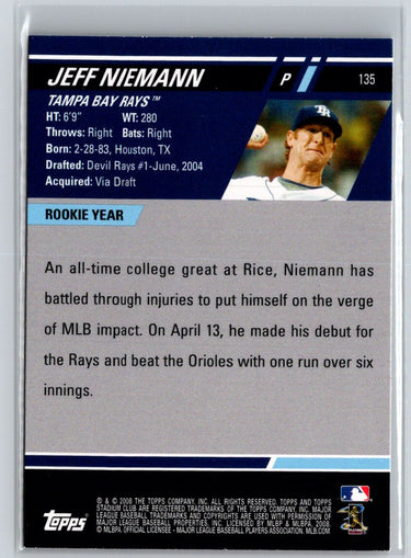 2008 Stadium Club #135 Jeff Niemann First Day Issue Retail F3
