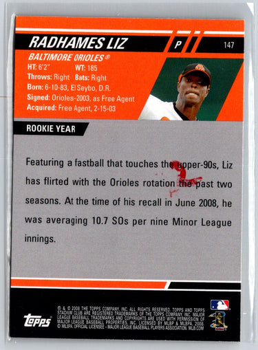 2008 Stadium Club #147 Radhames Liz First Day Issue Retail F3