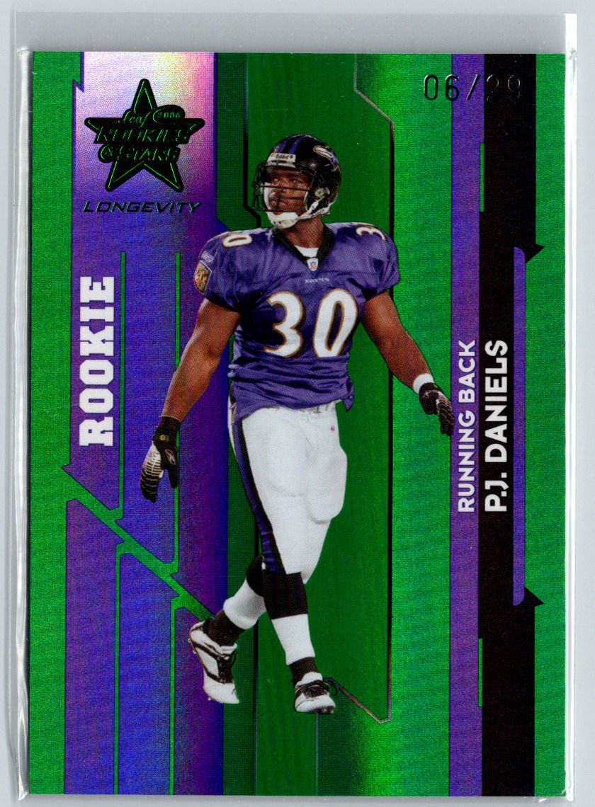 2006 Leaf Rookies & Stars #208 P.J. Daniels Green/29 F3