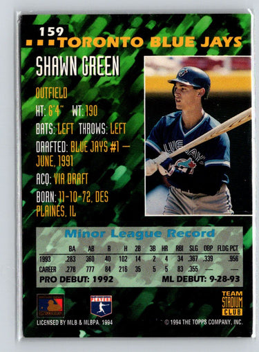 1994 Stadium Club Team #159 Shawn Green First Day Issue F4