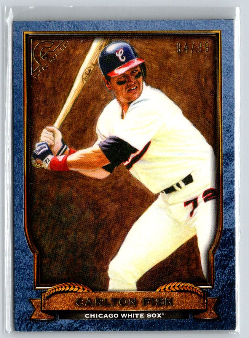 2017 Topps Gallery #HOF-3 Carlton Fisk Hall of Fame Gallery Blue #/99 F4