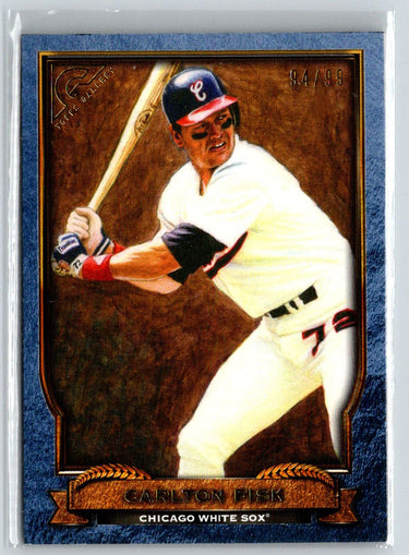 2017 Topps Gallery #HOF-3 Carlton Fisk Hall of Fame Gallery Blue #/99 F4
