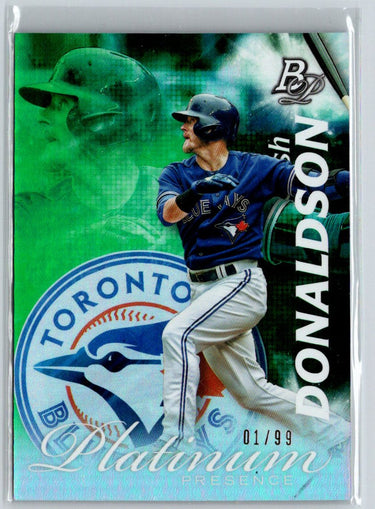2017 Bowman Platinum #PP-JD Josh Donaldson Platinum Presence Green #/99 F4
