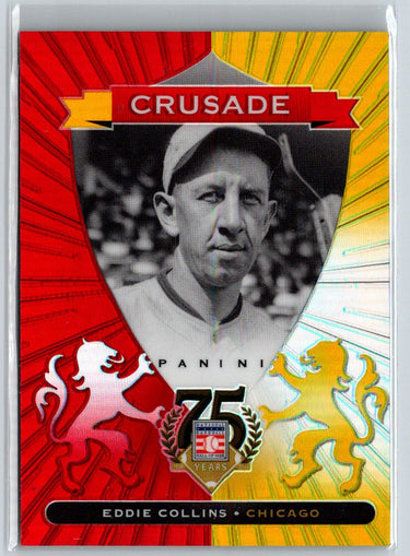 2014 Panini Hall of Fame 75th Year Anniversary Red Frame Eddie Collins /75 F4