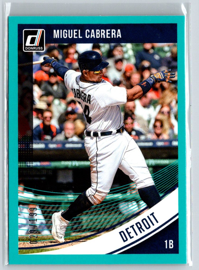 2018 Donruss Optic #122 Miguel Cabrera Blue #/149 F4